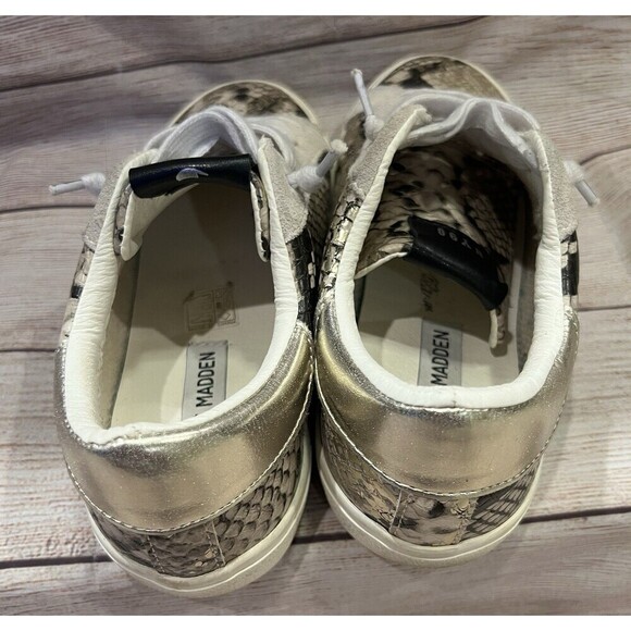 Steve Madden womens philosophy gold snake Star sneakers Size 7 - Picture 5 of 8